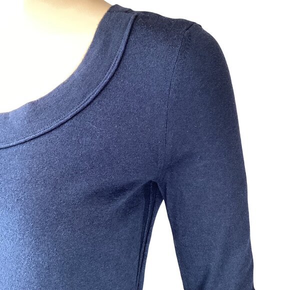 Inhabit REVOLVE Womens Cashmere Sweater Size Small Navy Blue Long Sleeve Tunic - Picture 4 of 6